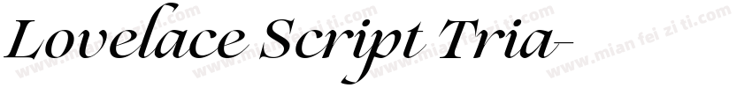 Lovelace Script Tria字体转换